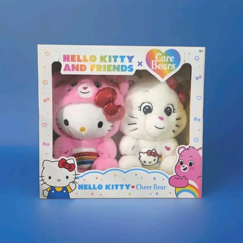 Hello Kitty and Friends x Care Bears HELLO KITTY CHEER BEAR 2 Pack SEALED
